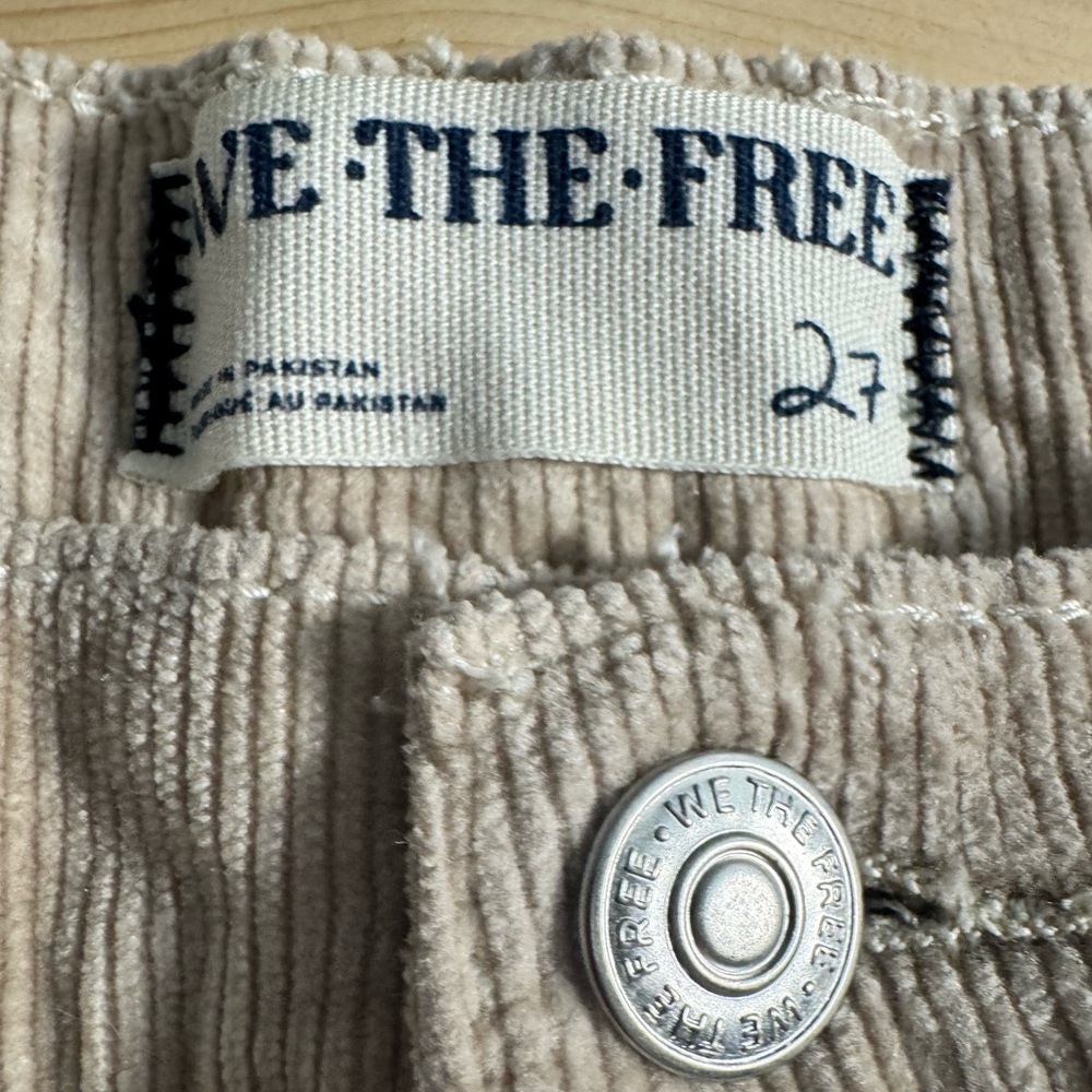 WE THE FREE Beige Corduroy PANTS